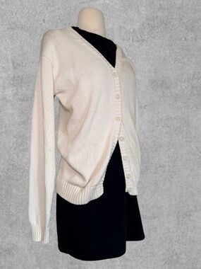 Brandy Melville Cream Cardigan Button Up Lightweight Layering Sweater One Size